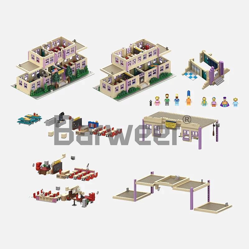[Pre-sale] Studio MOC 20003 The Simpsons Springfield Elementary School Modular
