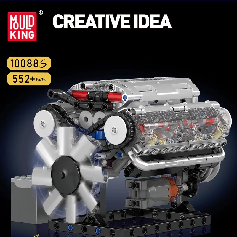 MouldKing 10088S V8 Engine Technic
