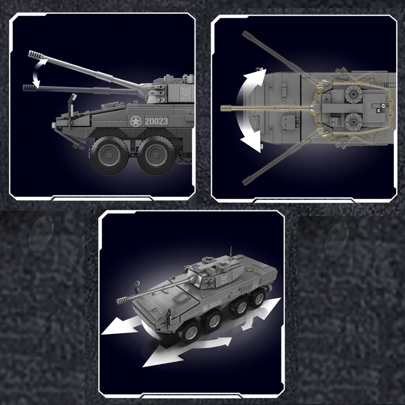 MouldKing 20023 ZTL-11 Wheeled Assault Vehicle Military