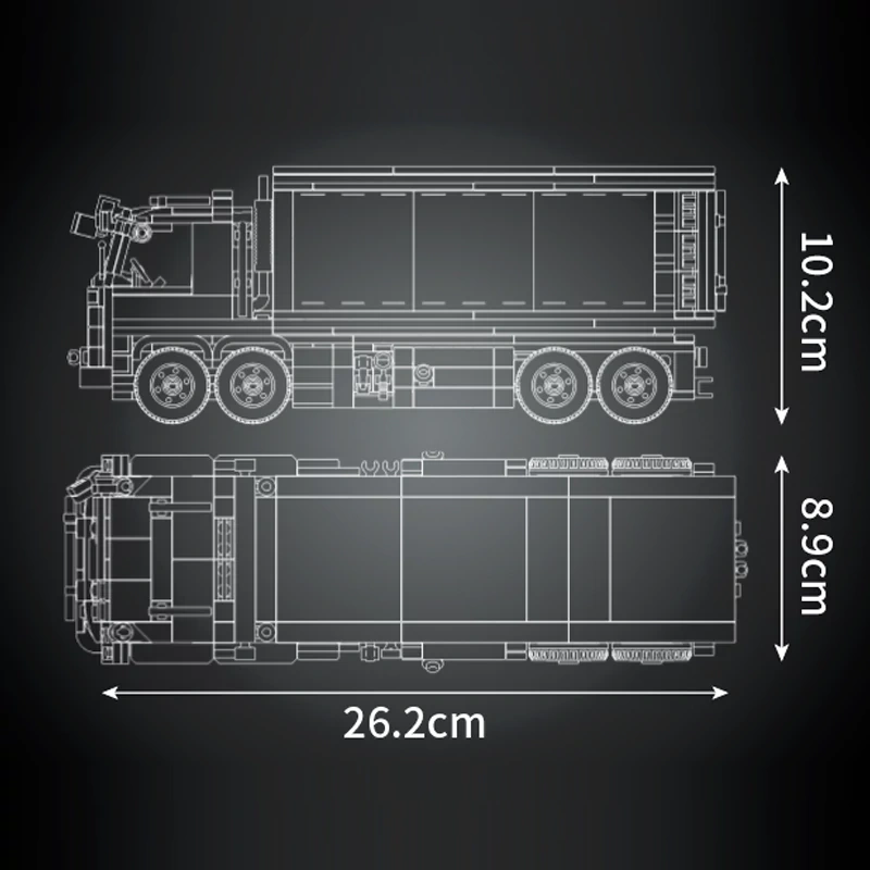 MouldKing 24069 Red Container Truck Technic