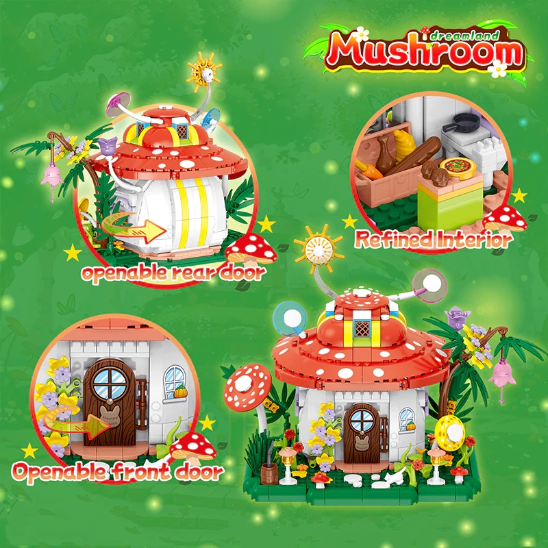 [Mini Micro Bricks] ZHEGAO Dreamland Mushroom Creator Expert
