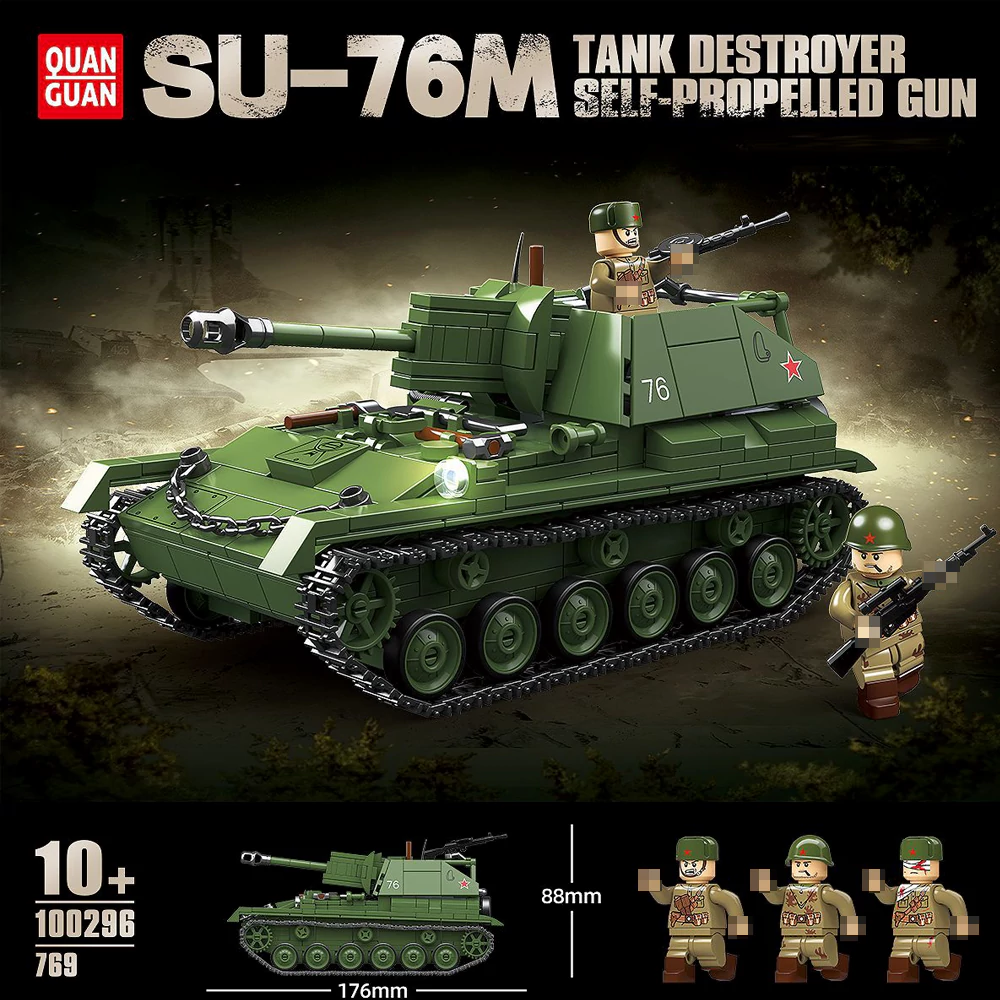 QUANGUAN 100296 SU-76M Tank Destroyer Military