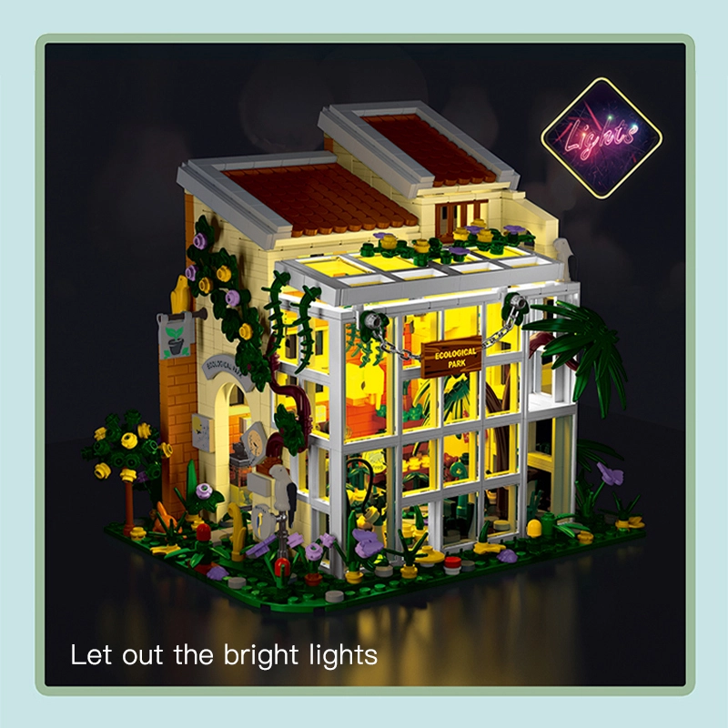 Mork 031063 Creator Buildings Ecological Park Building Blocks With Light 1506pcs Bricks Toys From China Delivery.