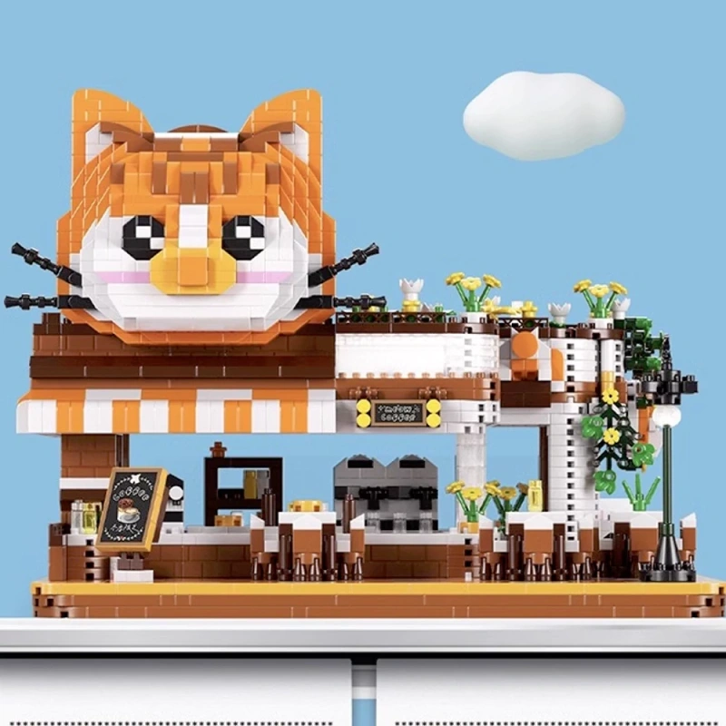 [Pre-sale] [Mini Micro Bricks] MOYU Cute Pet Food Street Modular Buildings