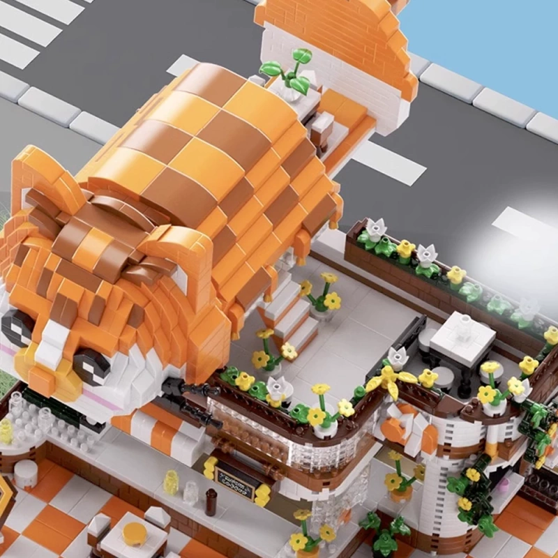 [Pre-sale] [Mini Micro Bricks] MOYU Cute Pet Food Street Modular Buildings