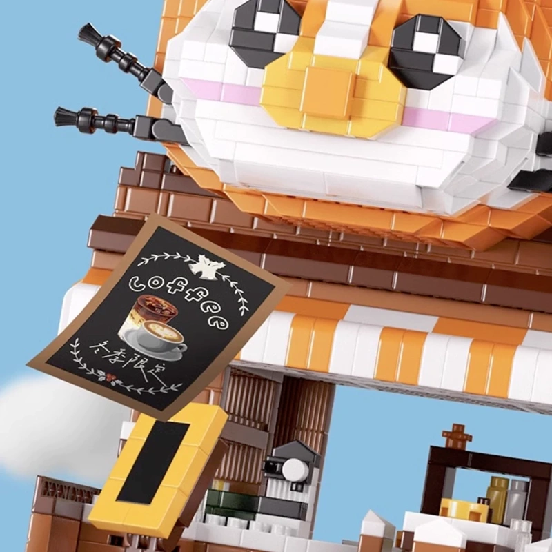 [Pre-sale] [Mini Micro Bricks] MOYU Cute Pet Food Street Modular Buildings
