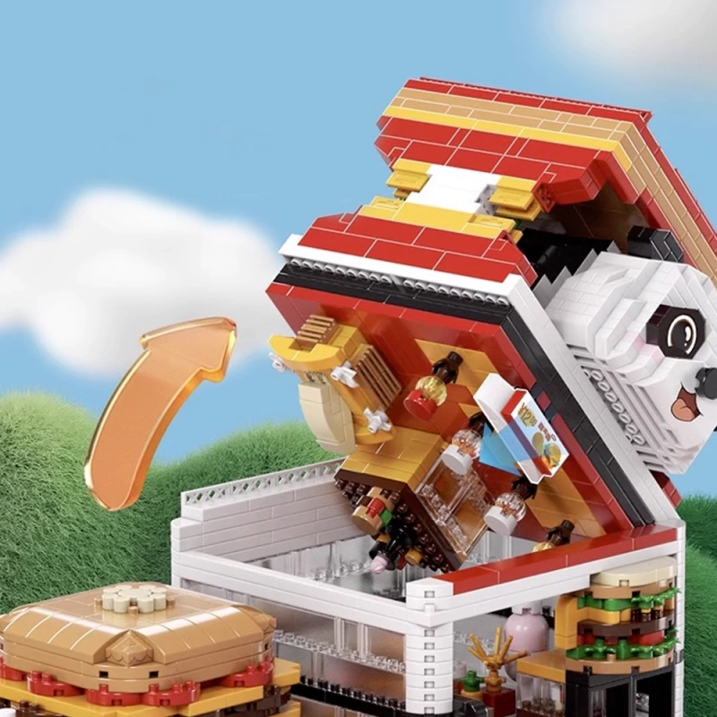 [Pre-sale] [Mini Micro Bricks] MOYU Cute Pet Food Street Modular Buildings