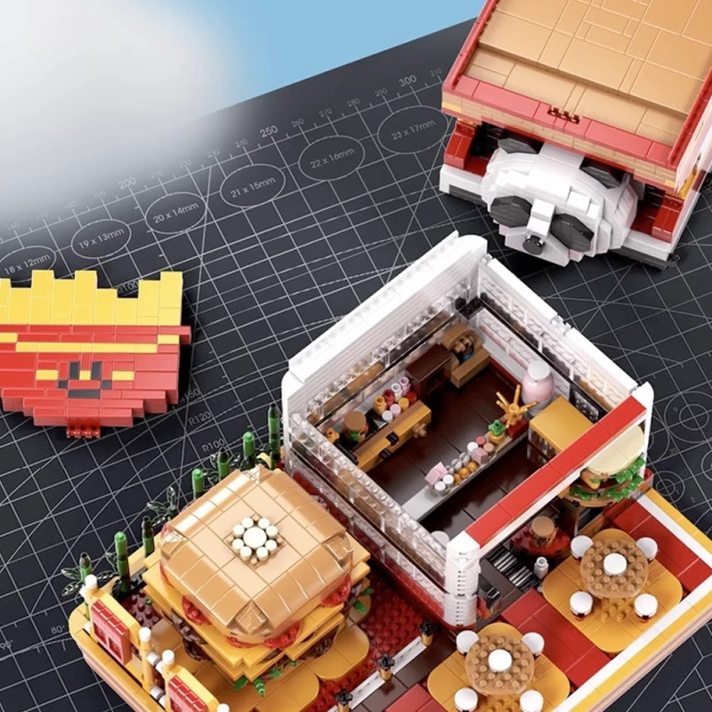 [Pre-sale] [Mini Micro Bricks] MOYU Cute Pet Food Street Modular Buildings