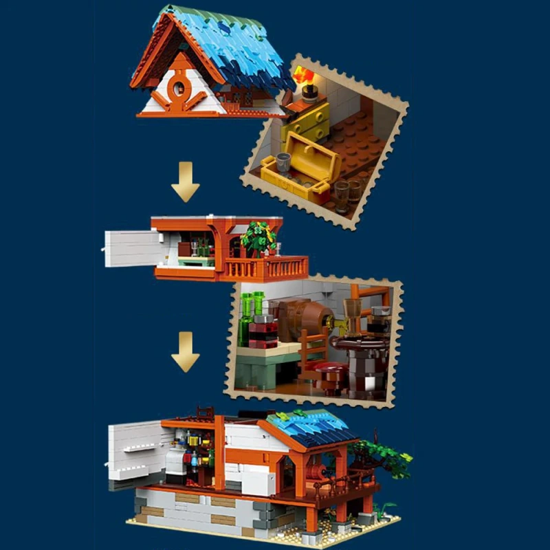 [Mini Micro Bricks] ZHEGAO Medieval Architecture Modular Buildings