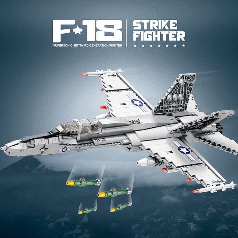 Reobrix 33022 F-18 Carrier Based Fighter Jet Military Europe Warehouse Express