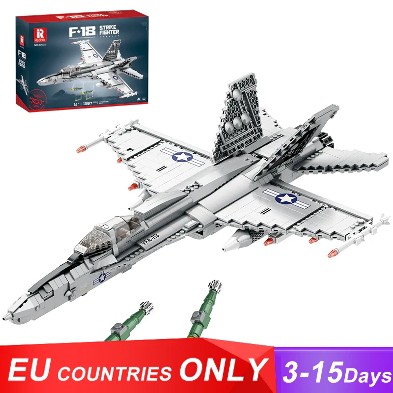 Reobrix 33022 F-18 Carrier Based Fighter Jet Military Europe Warehouse Express
