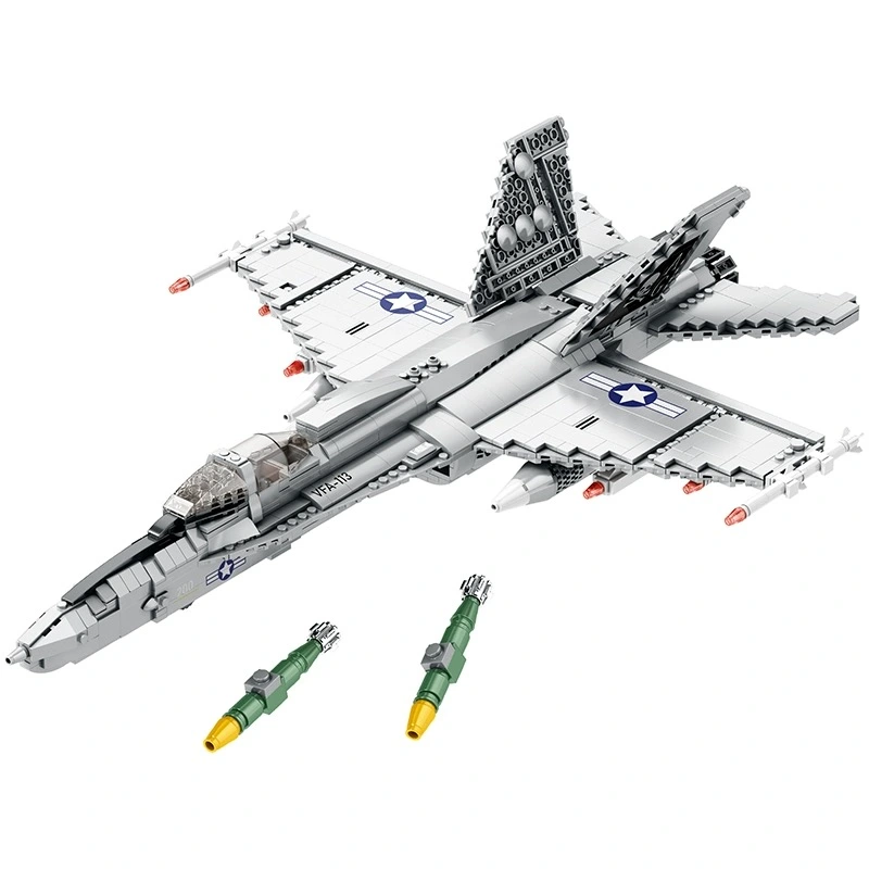Reobrix 33022 F-18 Carrier Based Fighter Jet Military