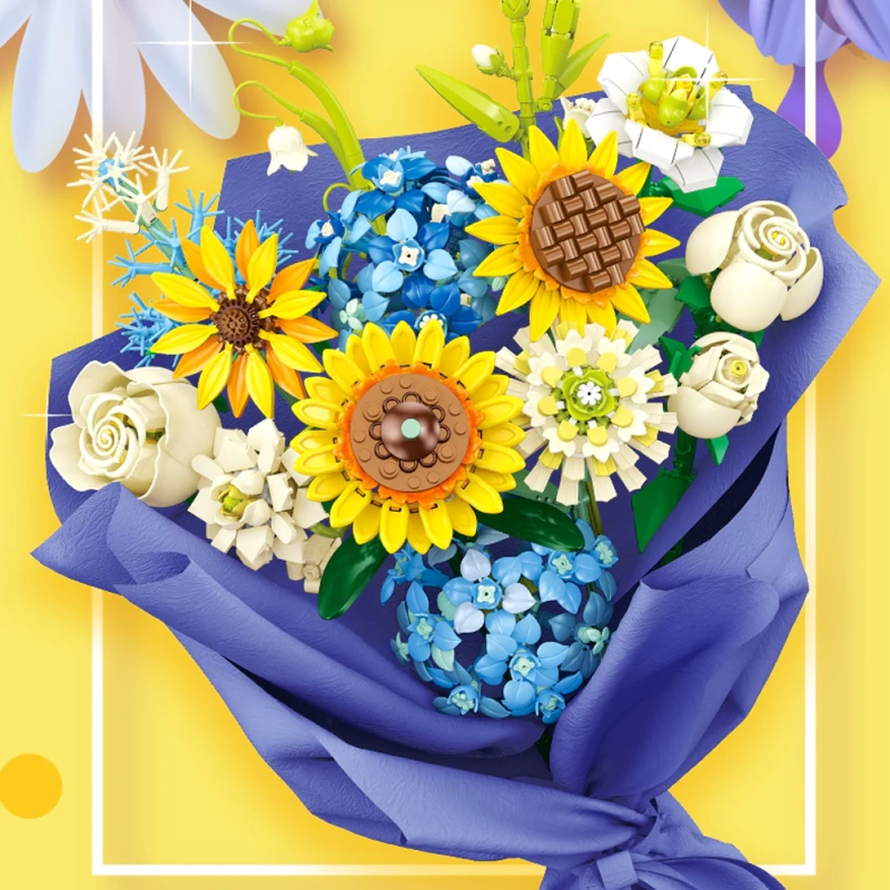 JIESTAR JJ9196 Sunflower Bouquet Creator Expert