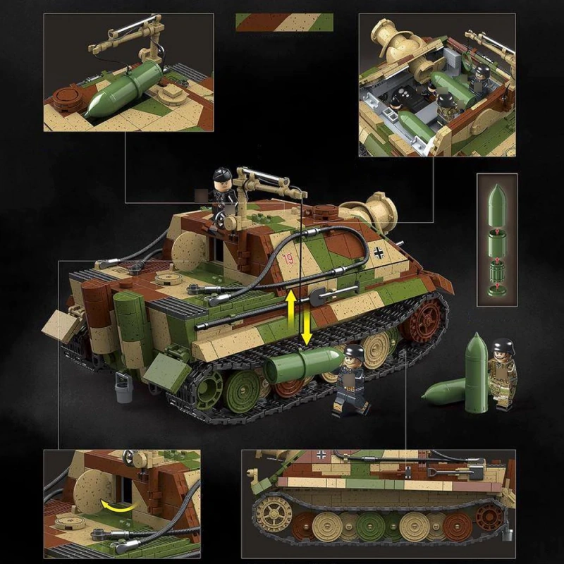 QUANGUAN 100315 SturmTiger German 38cm Assault Mortar 1:28 Military