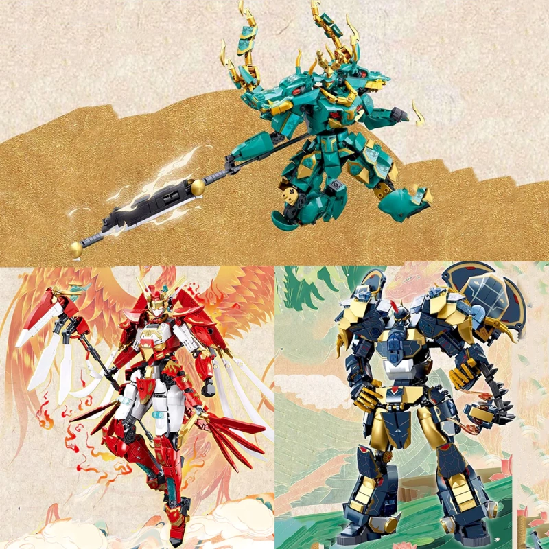 Sluban Classic of Mountains and Seas The Four Great Divine Beasts Chinese Culture