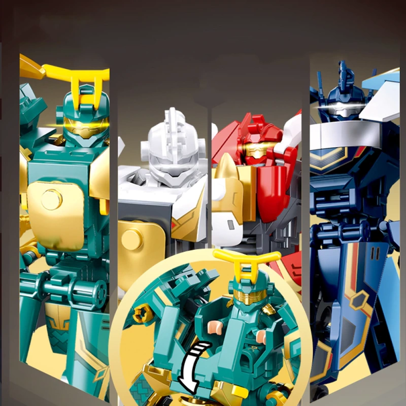 Sluban Classic of Mountains and Seas The Four Great Divine Beasts Mech Dual Form Chinese Culture