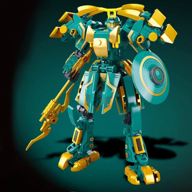 Sluban Classic of Mountains and Seas The Four Great Divine Beasts Mech Dual Form Chinese Culture
