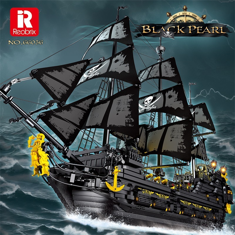[Pre-sale] Reobrix 66036 Black Pearl Pirate Ship Technic Europe Warehouse Express