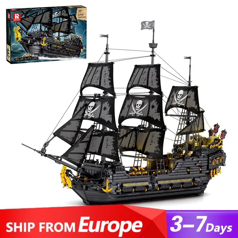 [Pre-sale] Reobrix 66036 Black Pearl Pirate Ship Technic Europe Warehouse Express