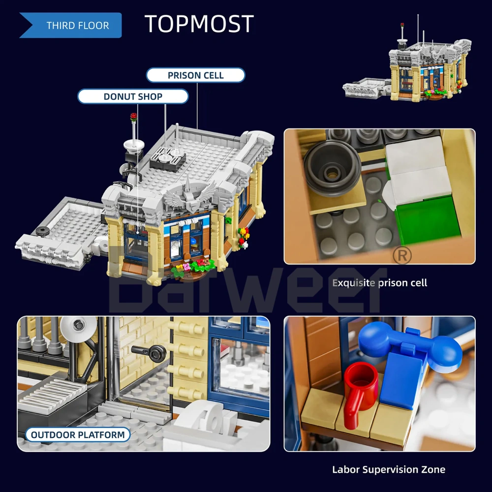 Studio MOC 20001 Corner Police Station Brick Town Europe Warehouse Express