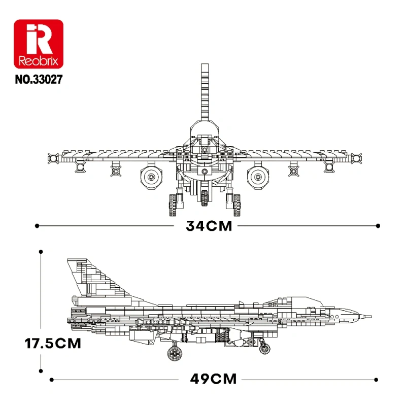 Reobrix 33027 F-16 Fighting Falcon Military