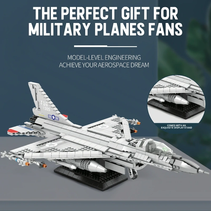 Reobrix 33027 F-16 Fighting Falcon Military