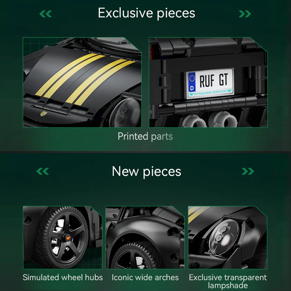 CaDA C63006 RUF GT 2019 Remote-Controlled Sports Car Technic Europe Warehouse Express