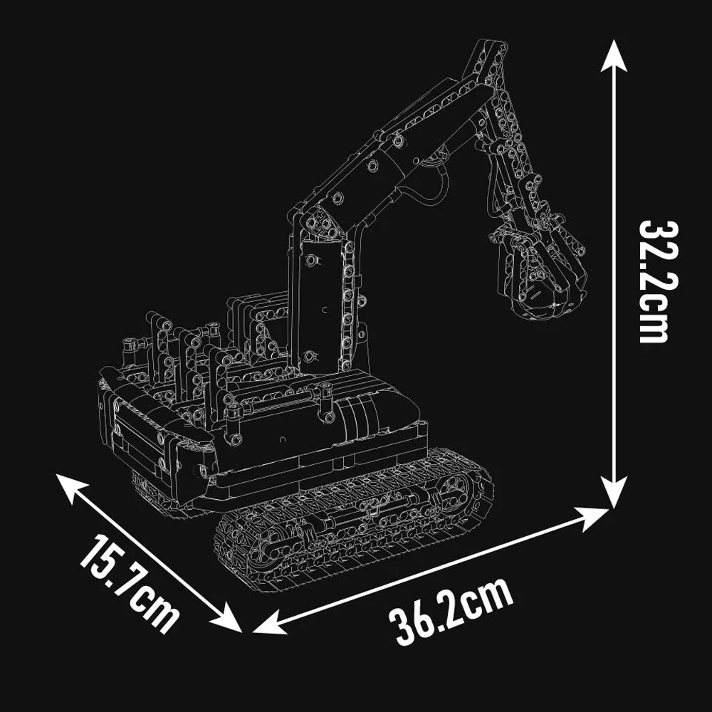 MouldKing 17077 Hydraulic Log Grapple Technic