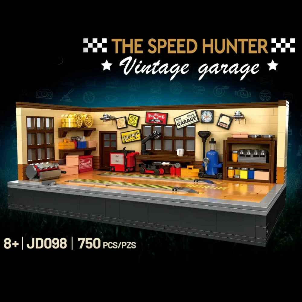 Custom LEGO Car Garage Vintage Set
