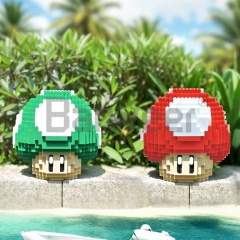Studio MOC 0000010-11 Red and Green Mushroom Figures Game