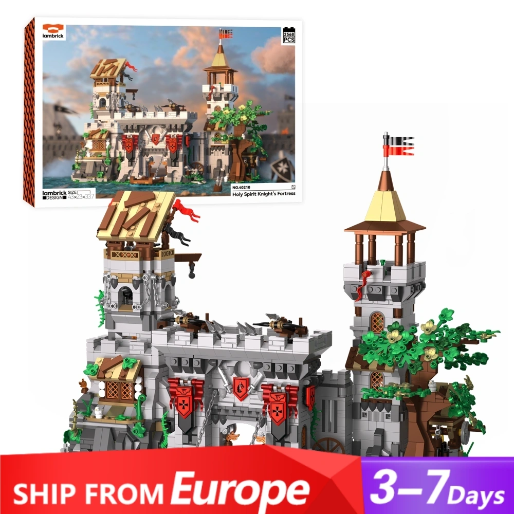 [Pre-sale] Iambrick 40210 Holy Spirit Knight's Fortress Modular Buildings Europe Warehouse Express