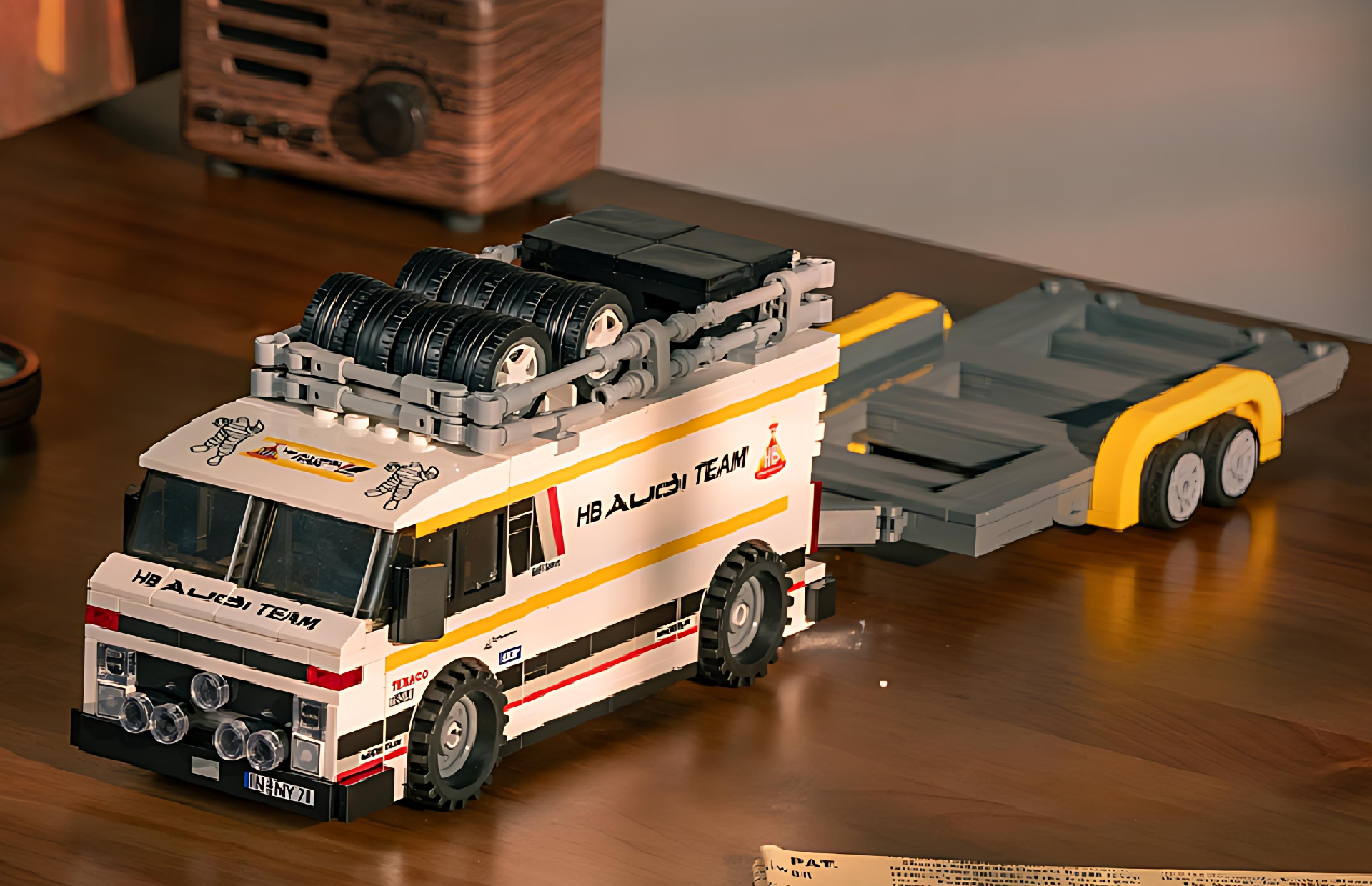 Volkswagen LT Service Bus in PowerBlock PB8812 Audi WRC Rally Team.