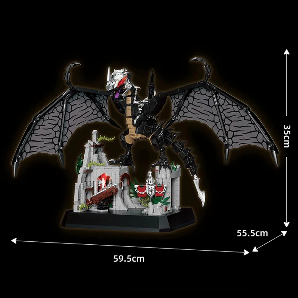 Black Dragon MOC Dinosaur LEGO Set Alternative