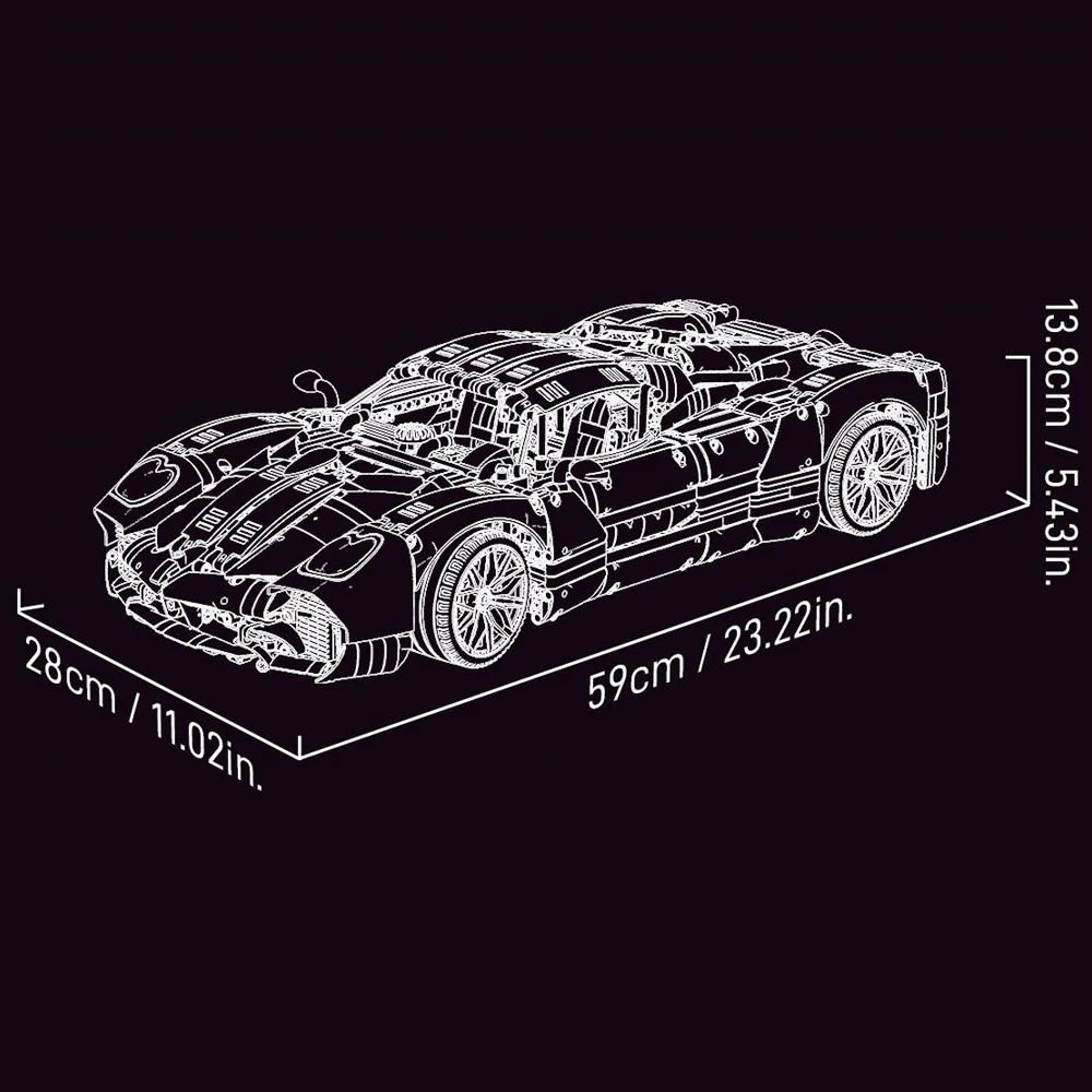 Pagani Utopia LEGO MOC – JIESTAR JJ9210 Technic Car Set