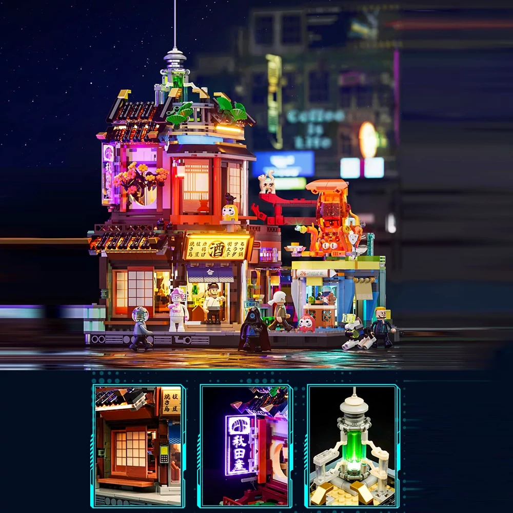 Funwhole F9073 CYBERPUNK NEONCITY IZAKAYA Modular Buildings