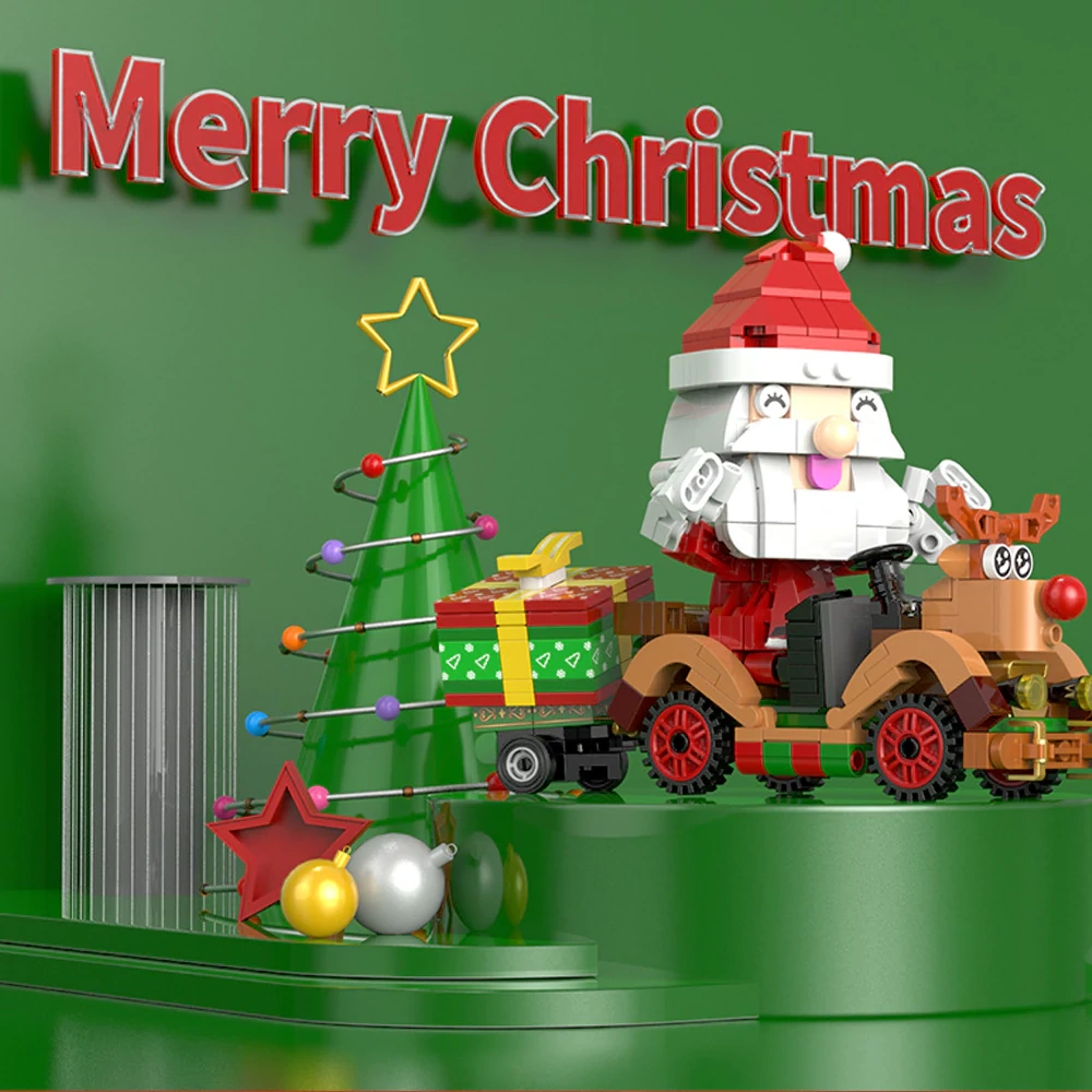 XINGBAO XB-18022 Santa Claus Deer Taming Car Christmas