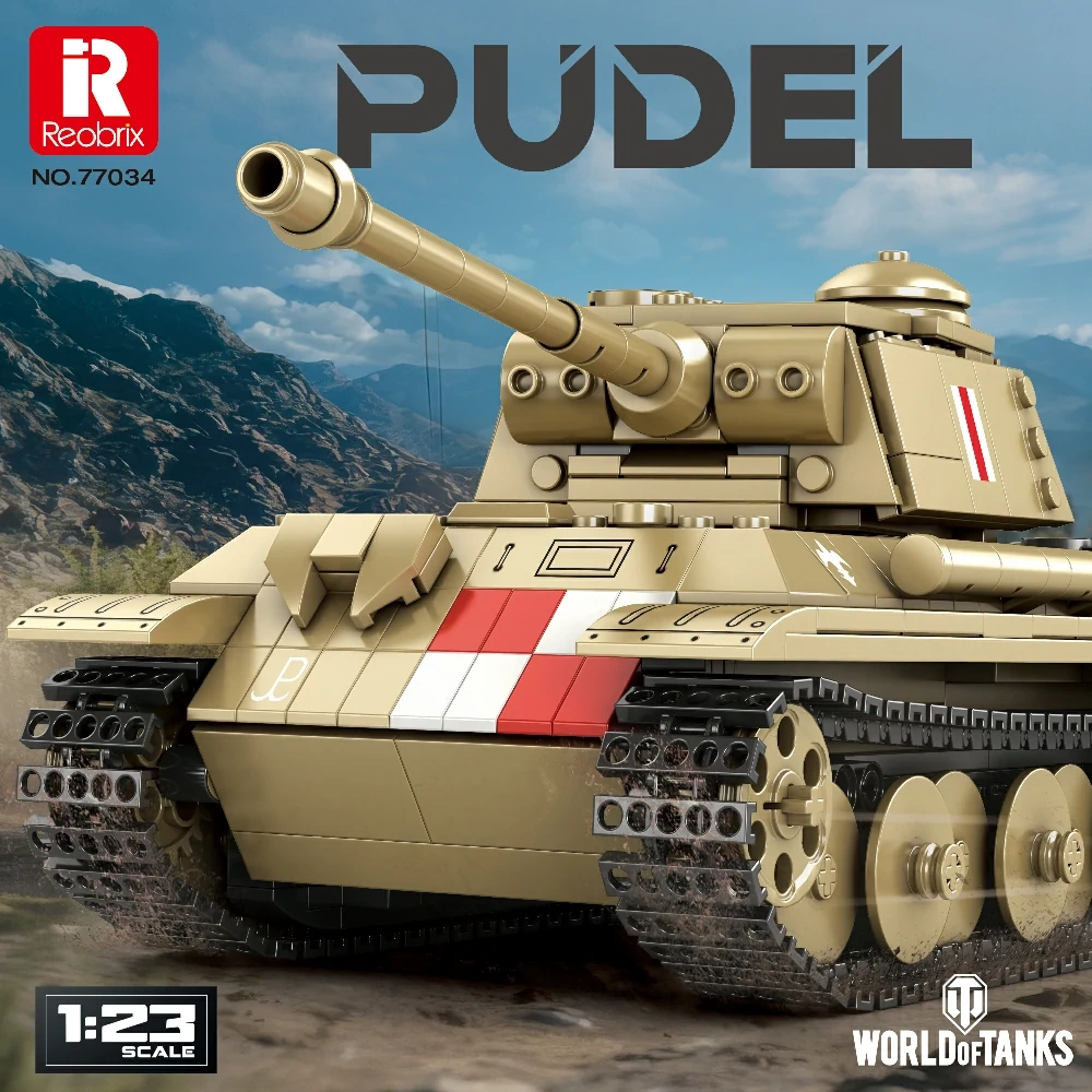 Reobrix 77034 PUDEL Tank World of Tanks Military Set