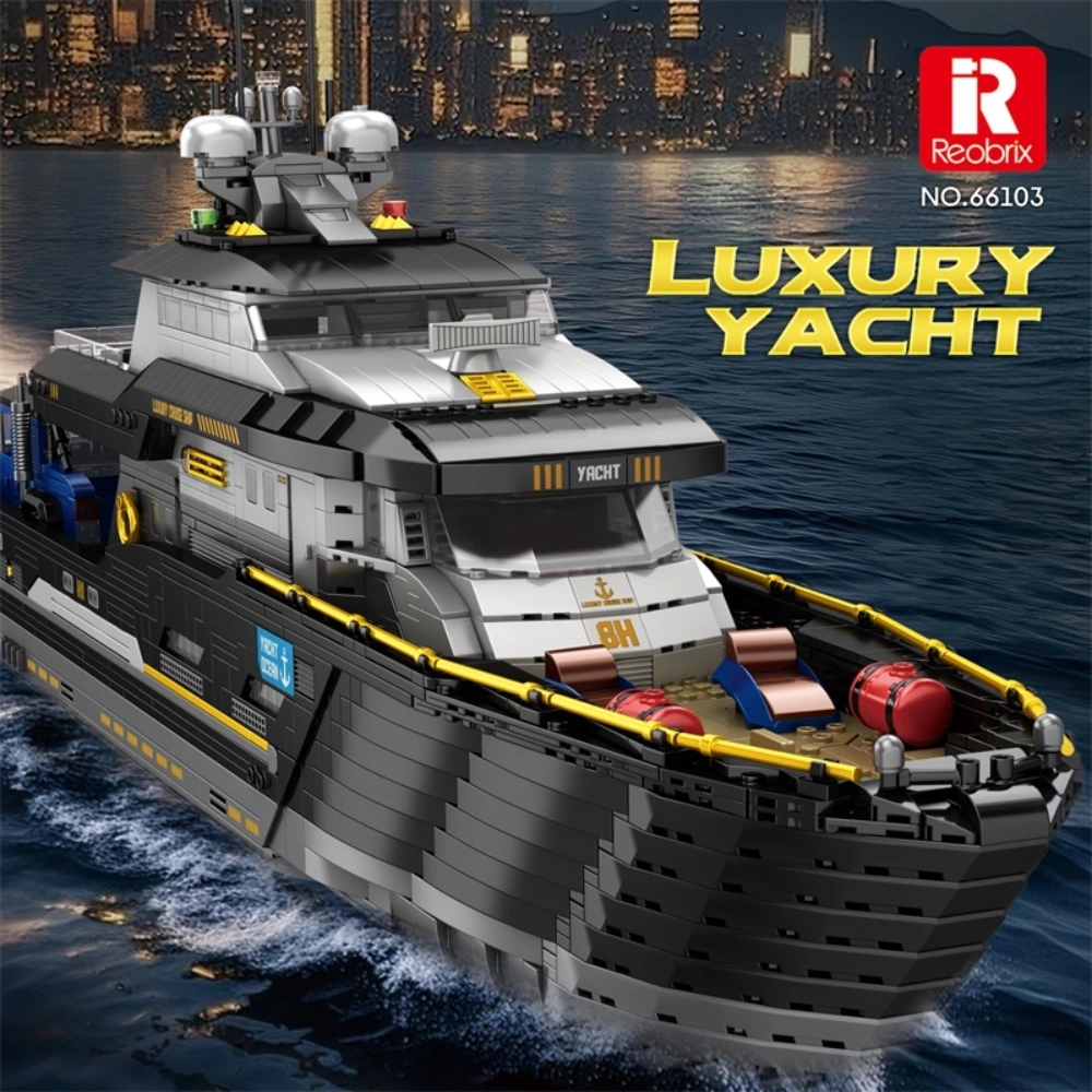 Reobrix 66103 Luxury Yacht – Technic LEGO-Compatible Set - Main Image