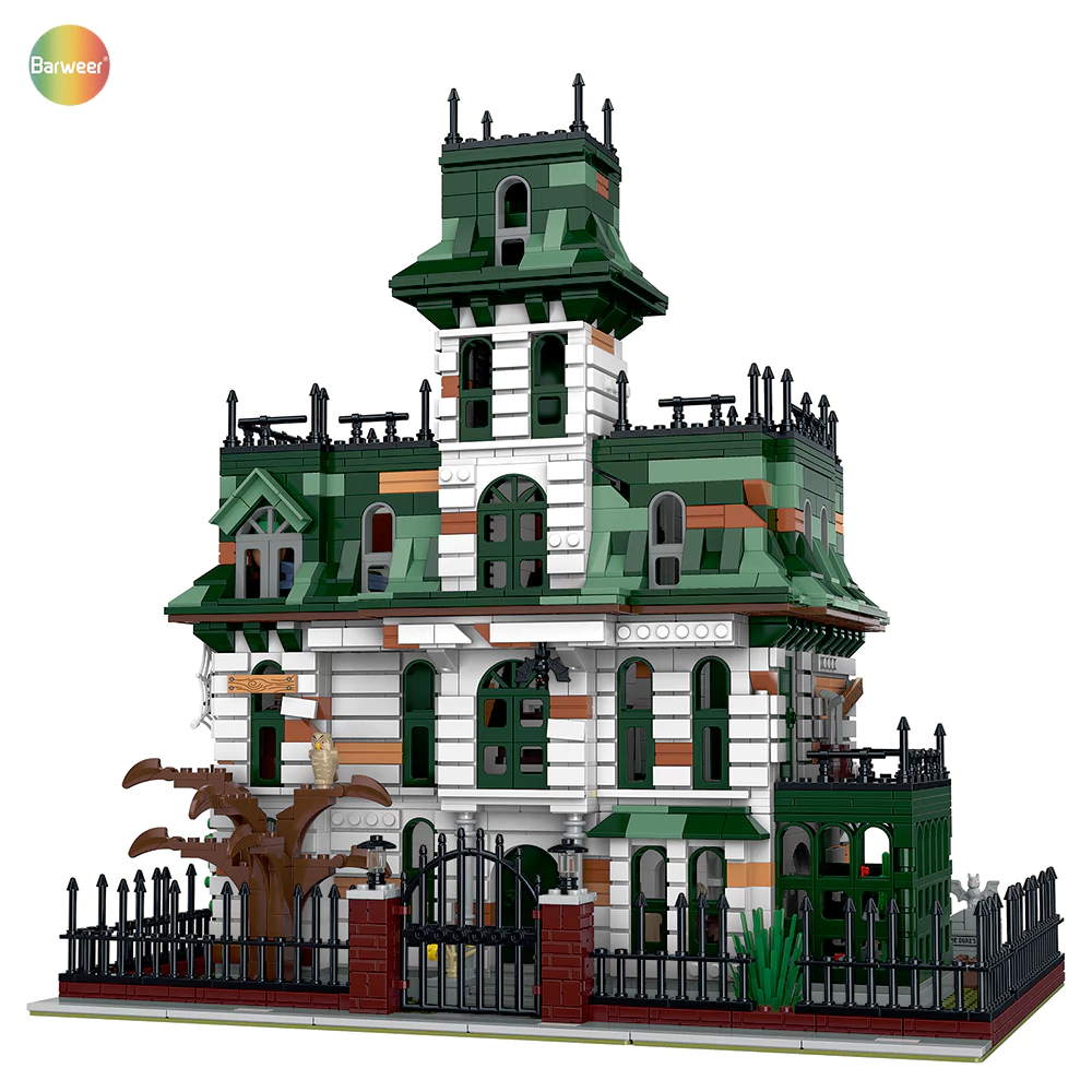 The front of the Adams family's residence model.