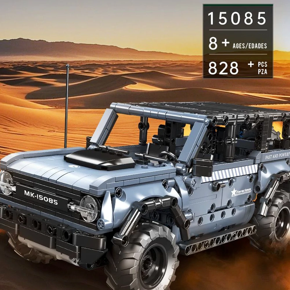 MouldKing 15085 BRONCO RAPTOR PULL-BACK CAR Technic