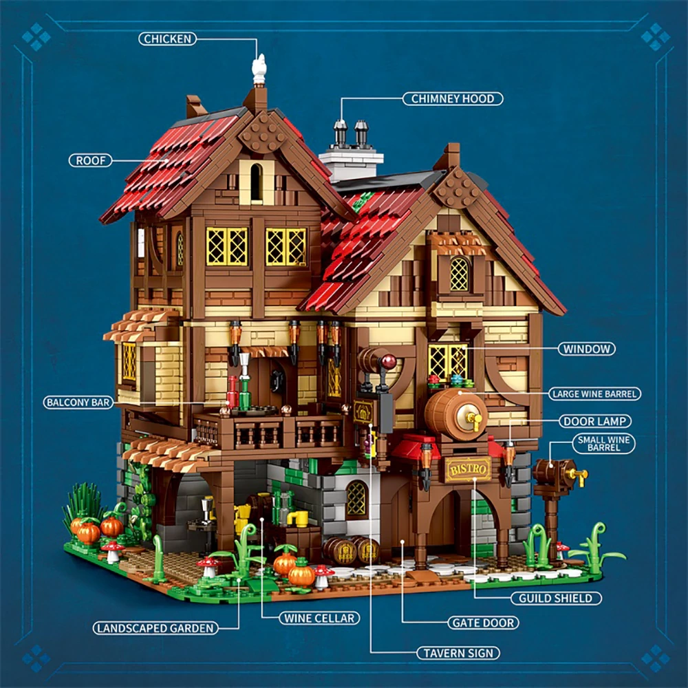 Reobrix 66018 MEDIEVAL BISTRO Modular Buildings Europe Warehouse Express