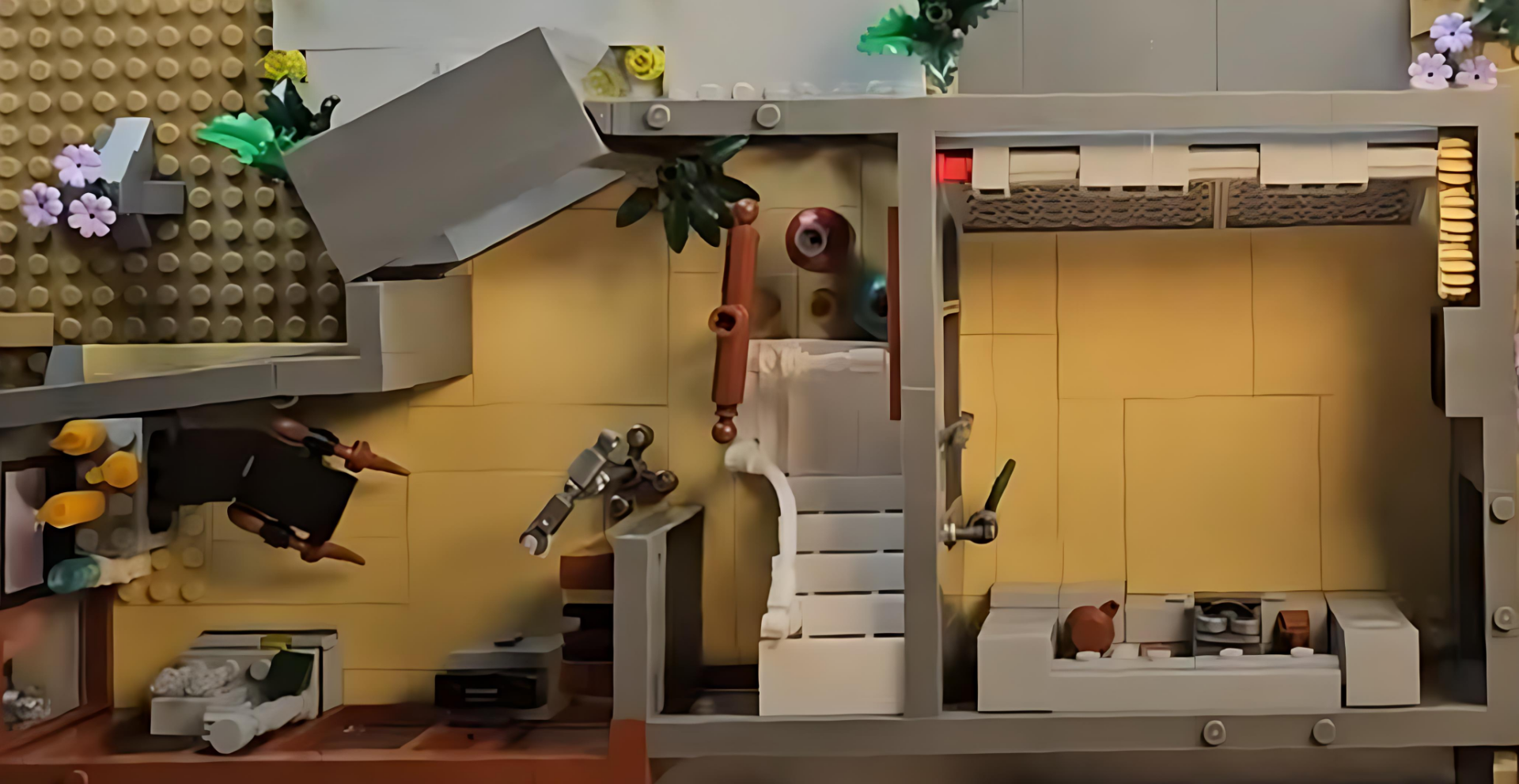 Cullen family First Floor: Garage and Living Room