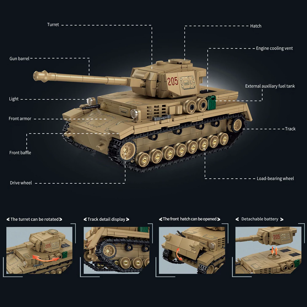 Leyi 66092 Panzer IV Tank Military