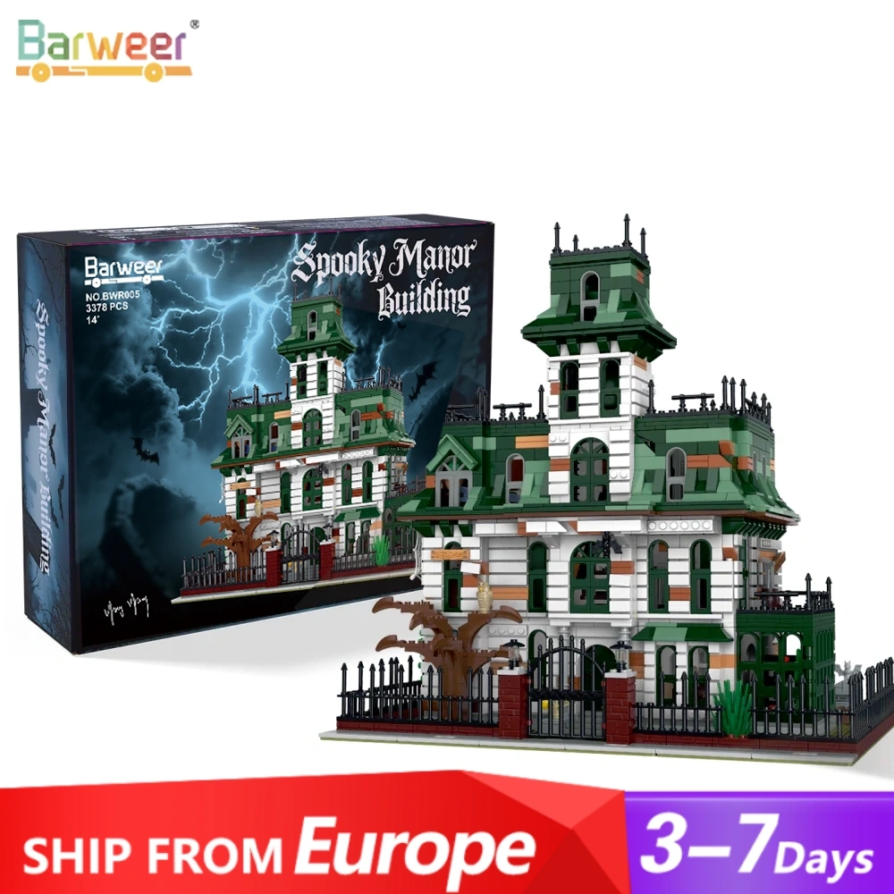 [Pre-sale] Barweer BWR005 Spooky Manor Building The Addams Family Modular Buildings Europe Warehouse Express