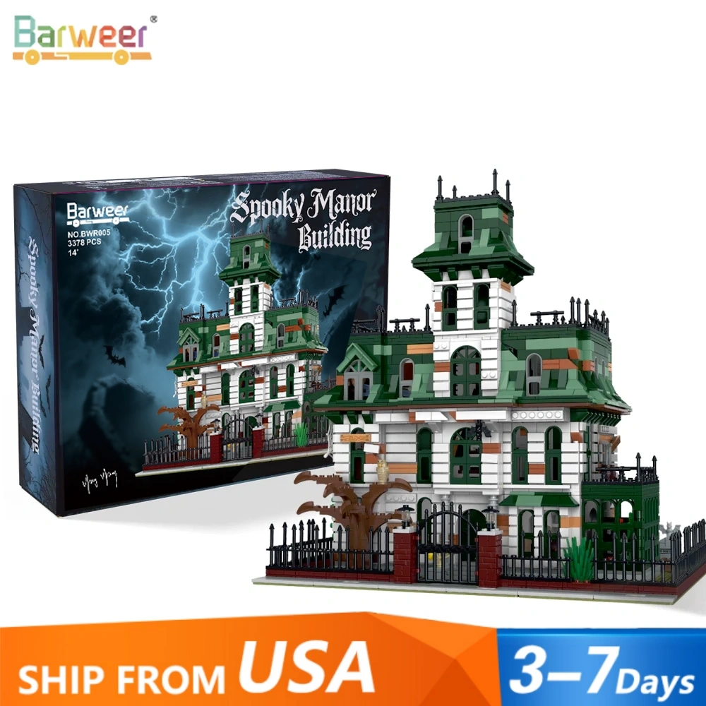 [Pre-sale] Barweer BWR005 Spooky Manor Building The Addams Family Modular Buildings US Warehouse Express