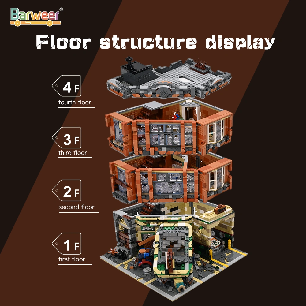 Barweer BWR002 Corner Garage Apocalypse Version Modular Buildings US Warehouse Express