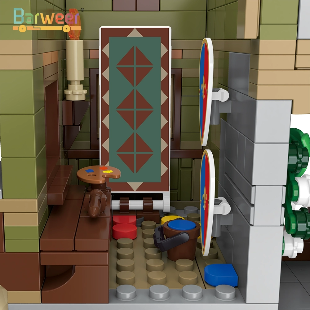 Barweer BWR006 Medieval Market Street Modular Buildings Paint & Brushes Shop