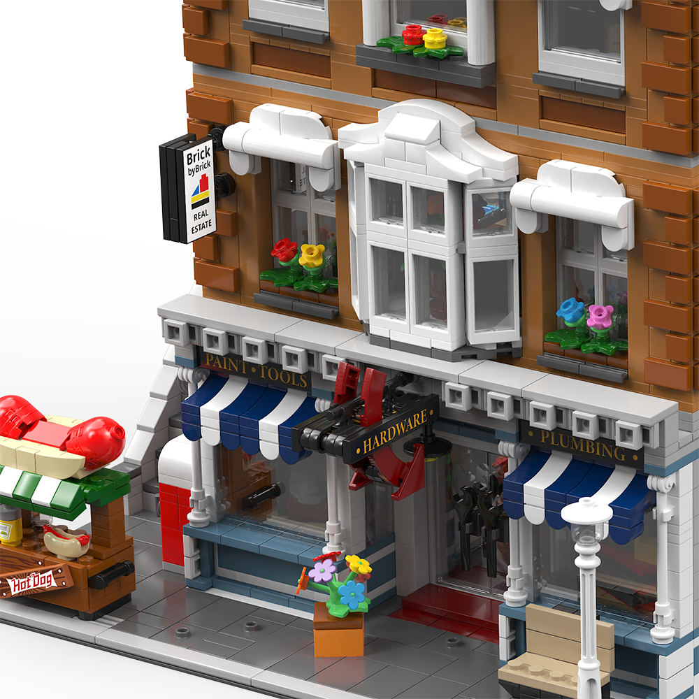 The hot dog shop outside the Hardware Store on the first floor of the Hardware Store Fixer Upper House.