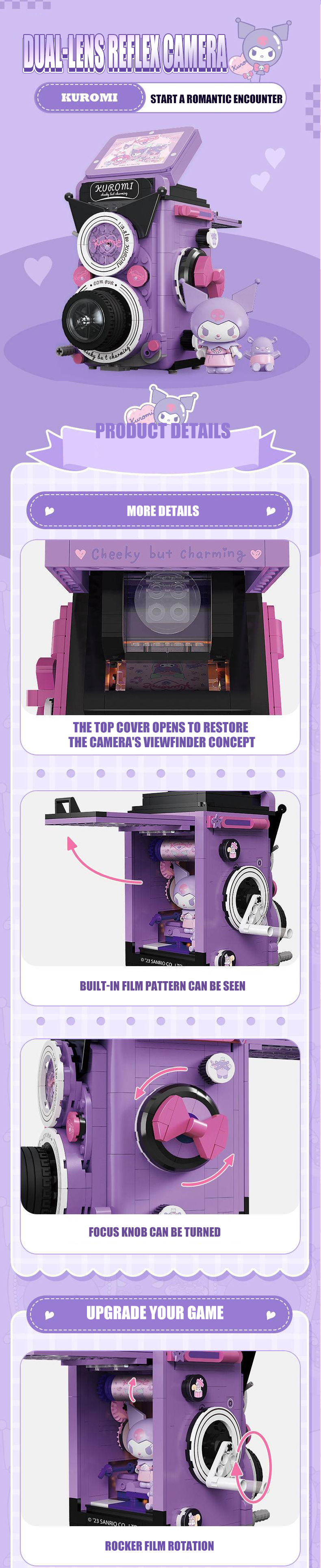 TOP TOY TC1910 Kuromi Dual SLR Camera Movie & Game