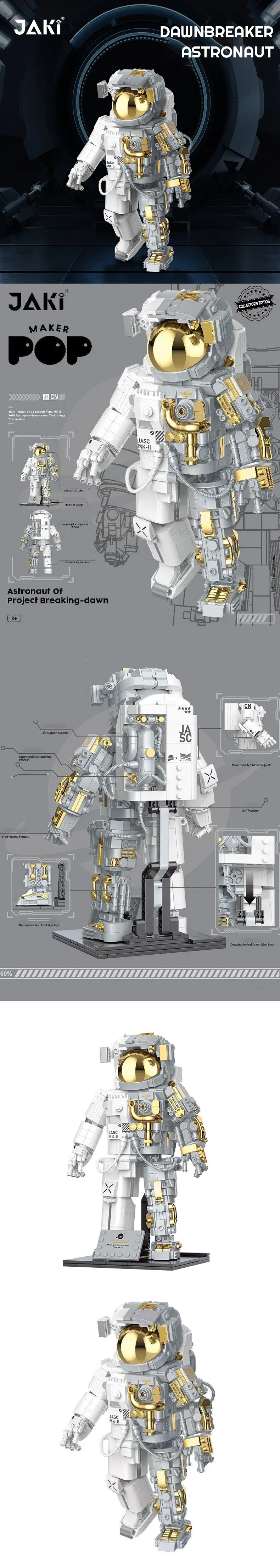 LEGO MOC JAKI 9116 Creator Gold Version Space astronaut Building